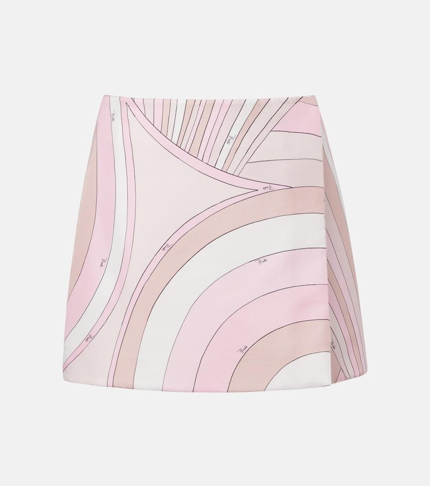 pucci iride silk twill miniskirt