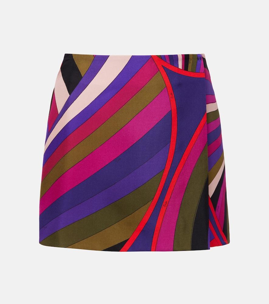 pucci iride silk wrap skirt