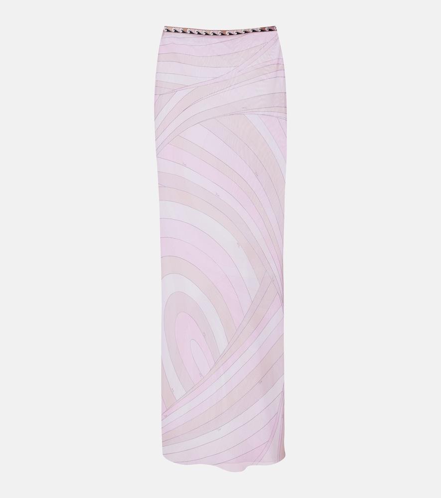 pucci iride tulle maxi skirt