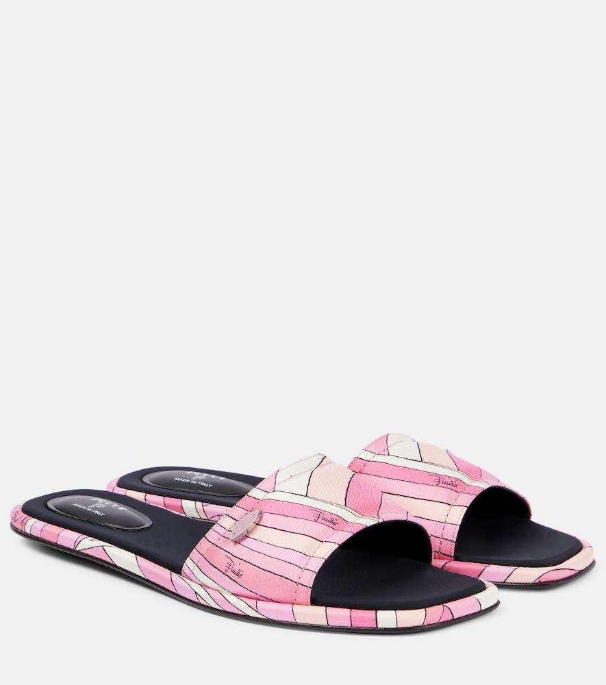 pucci iride twill thong sandals