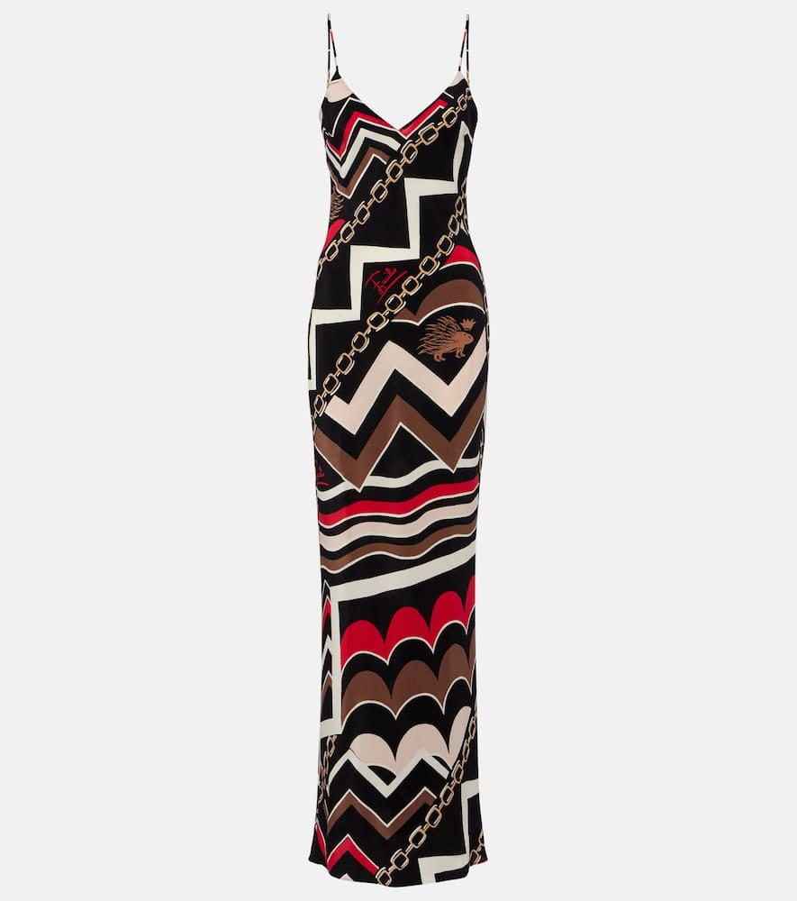 pucci istrice silk slip dress