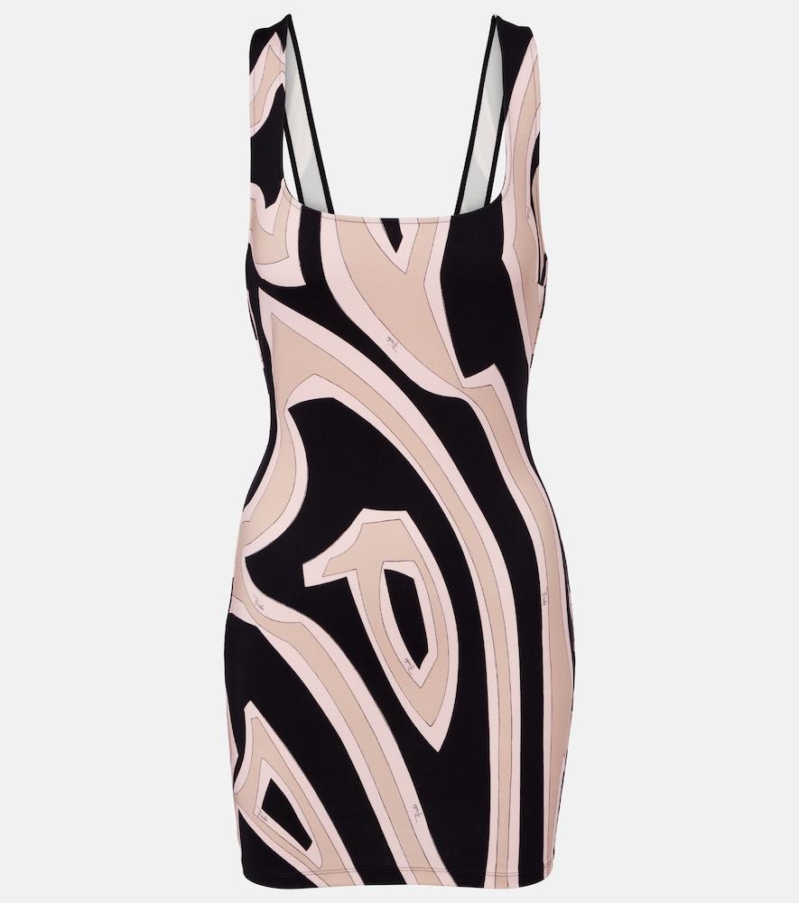 pucci labirinto jersey minidress