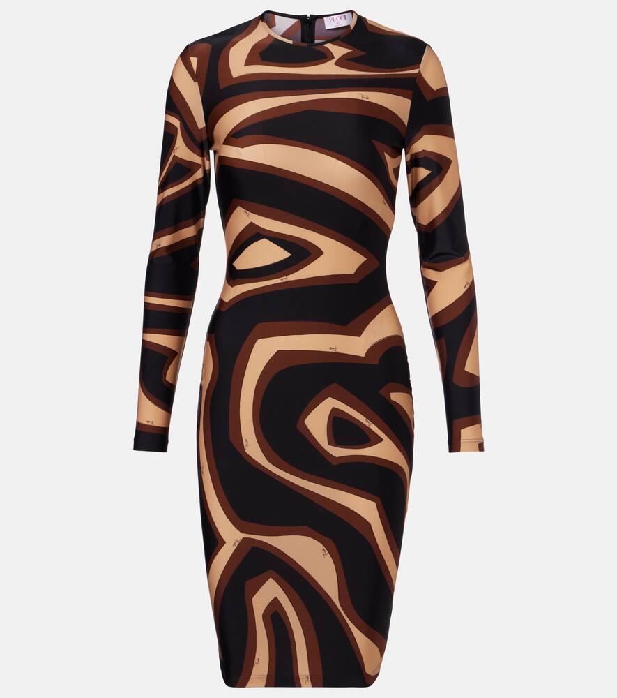 pucci labirinto jersey minidress
