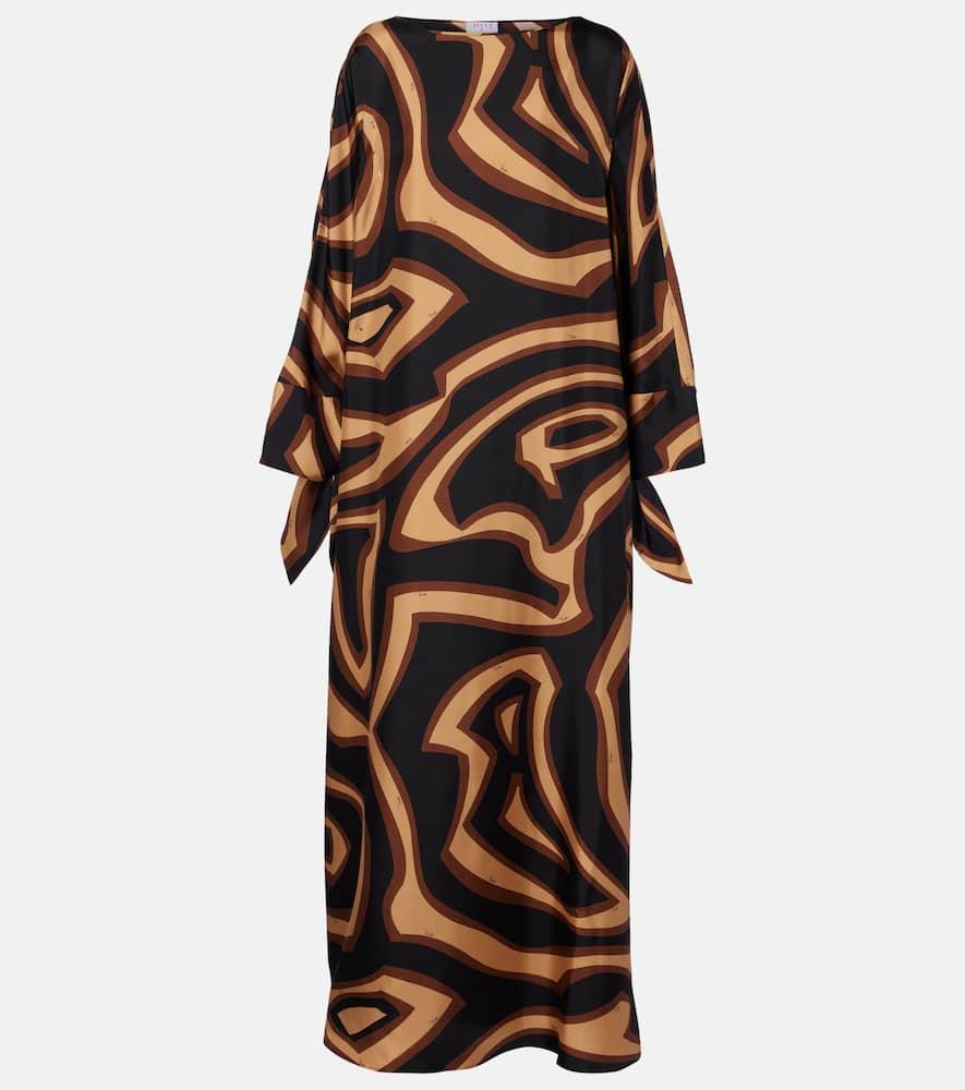pucci labirinto silk satin kaftan