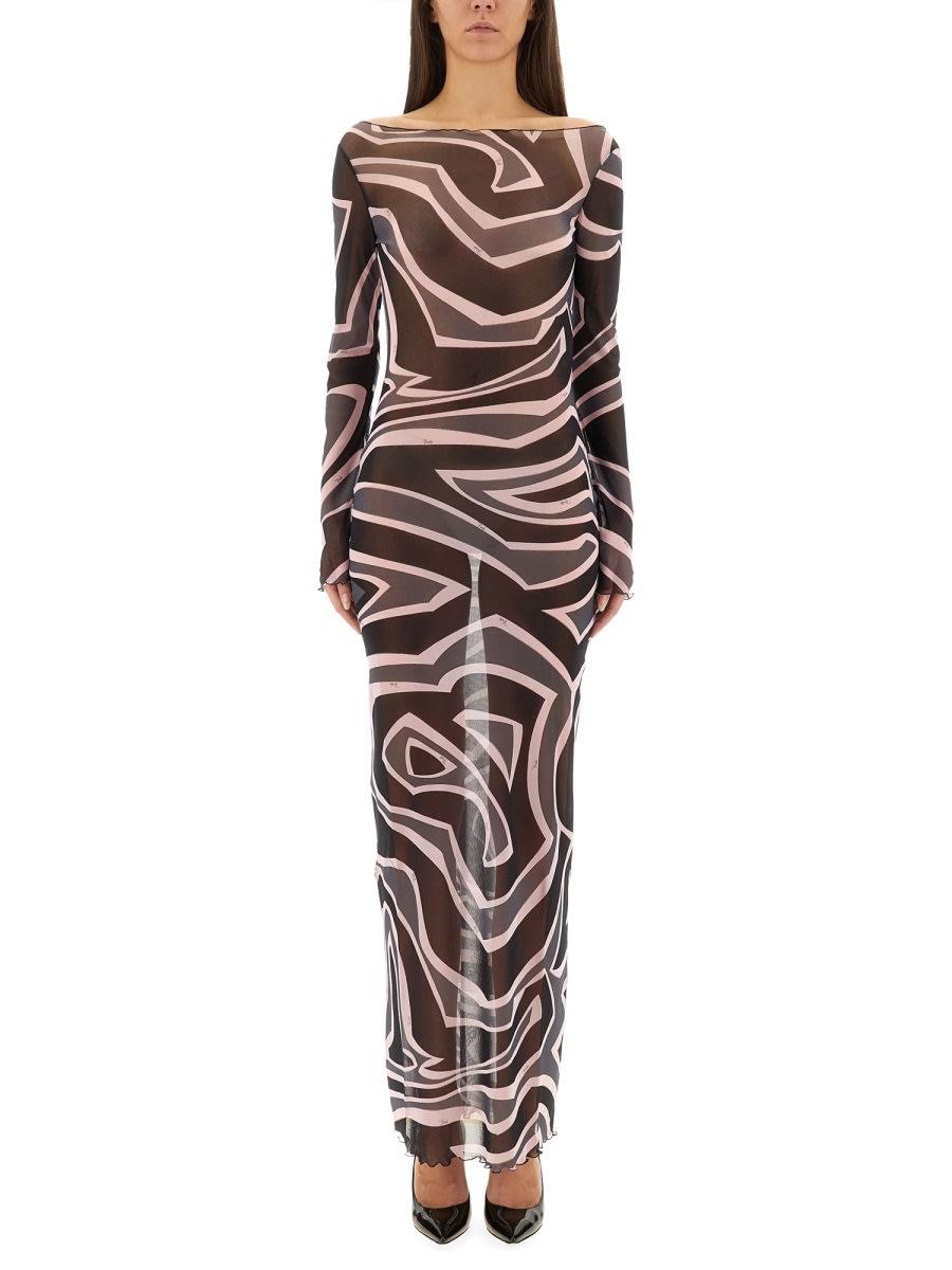 pucci labyrinth print dress