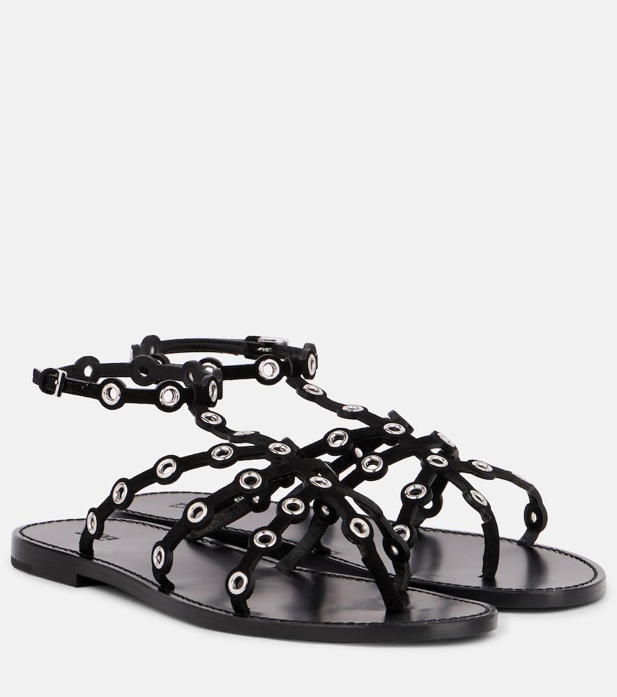 pucci leather sandals