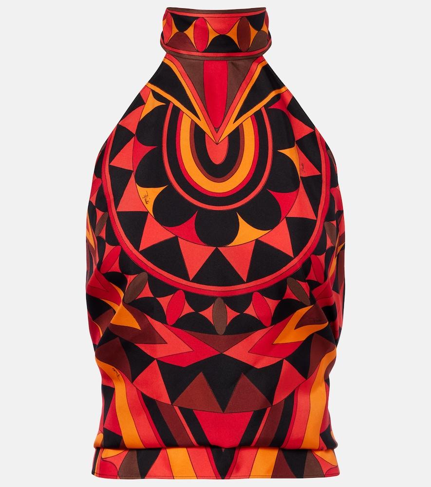 pucci manuba silk twill top