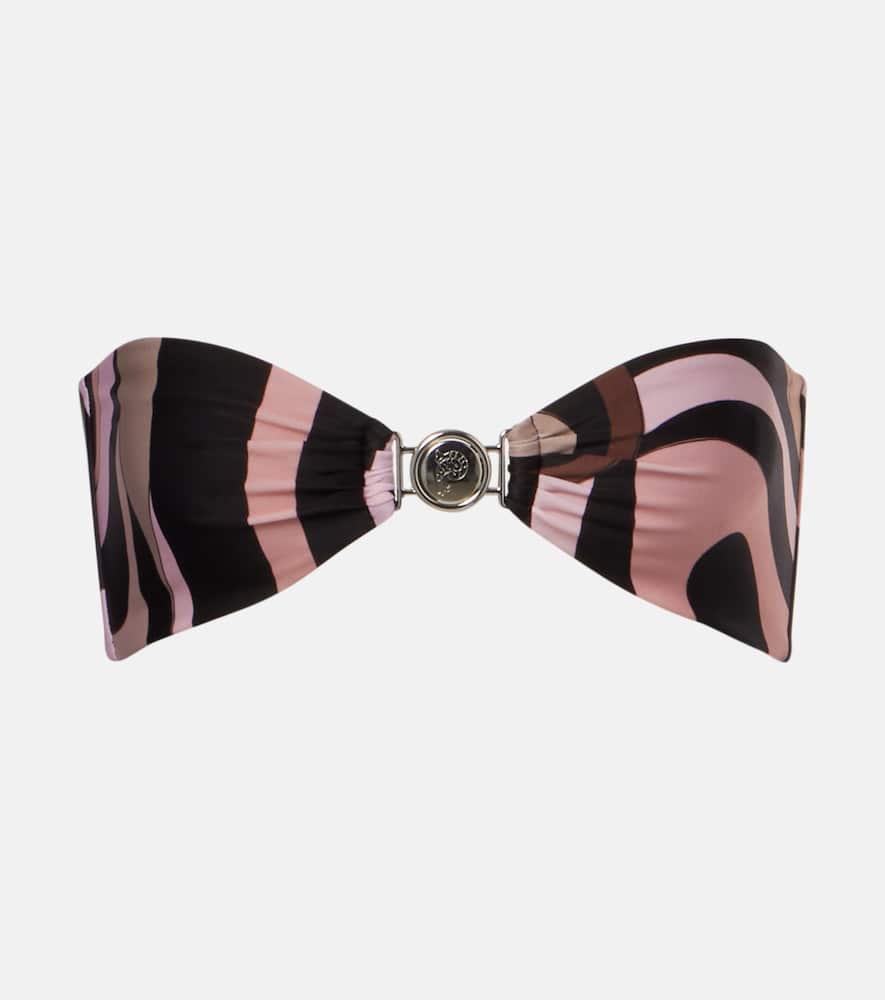 pucci marmo bandeau bikini top