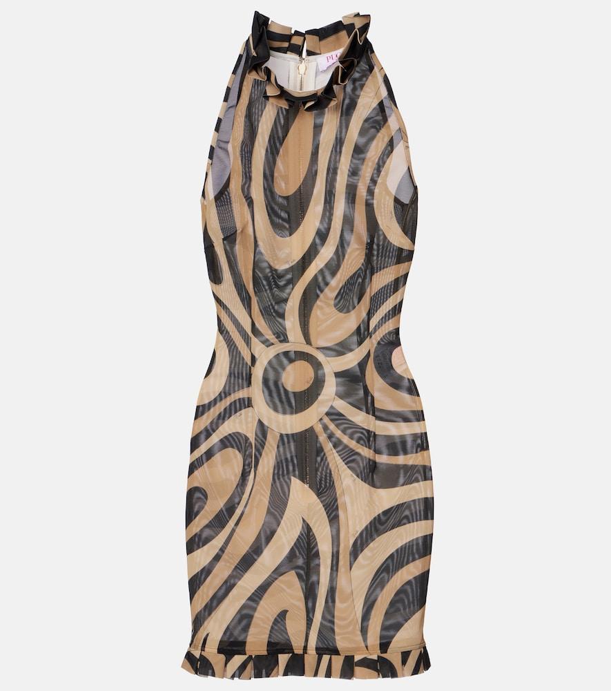 pucci marmo ruffled minidress
