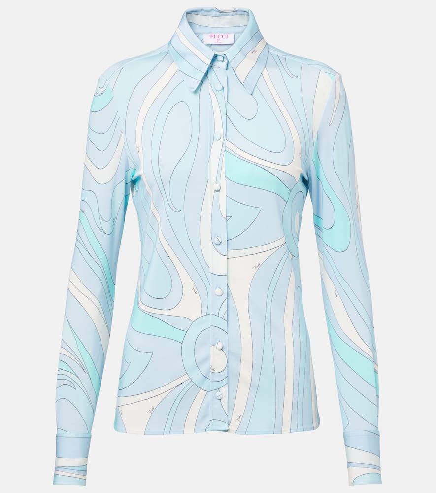 pucci marmo satin jersey shirt