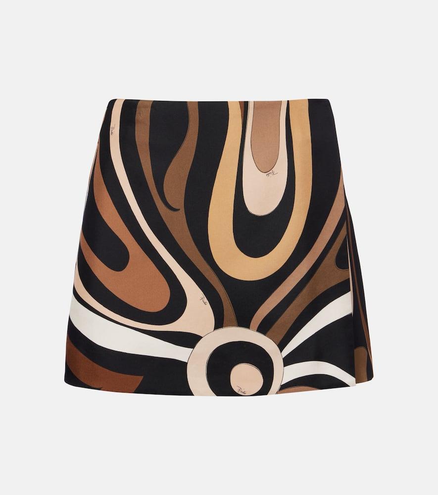 pucci marmo silk satin miniskirt
