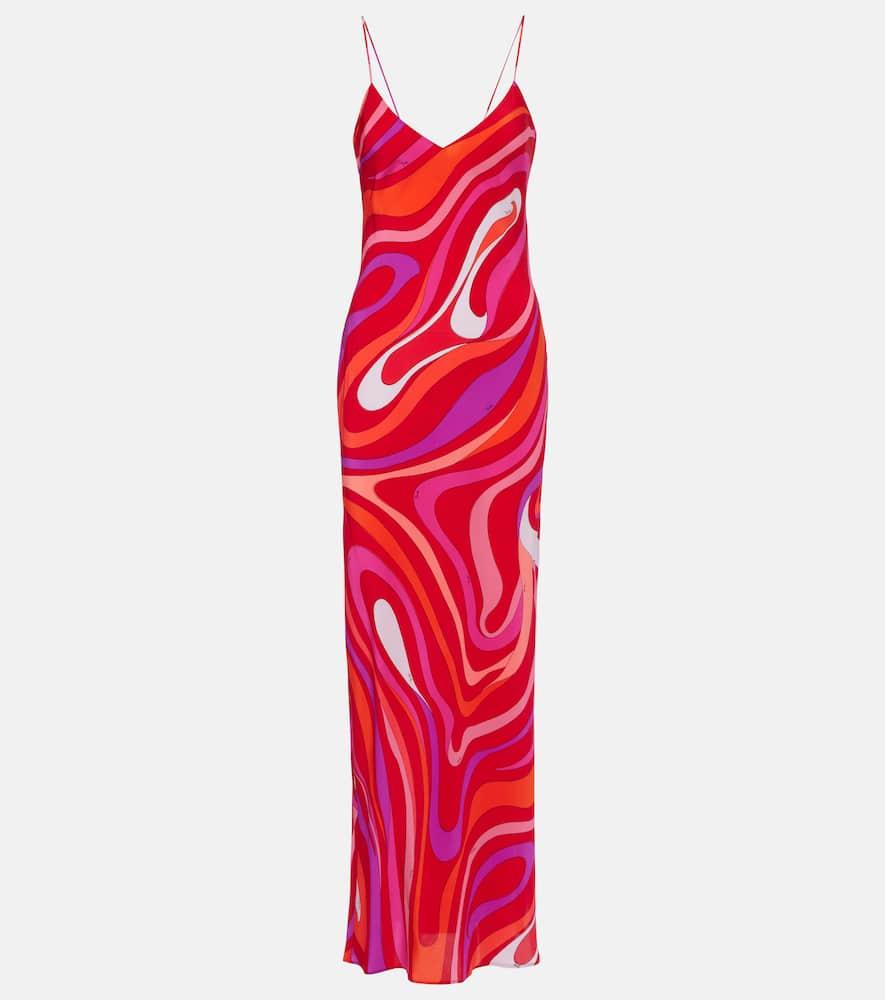 pucci marmo silk slip dress