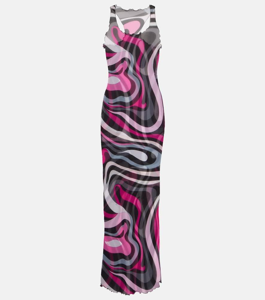 pucci marmo tulle maxi dress