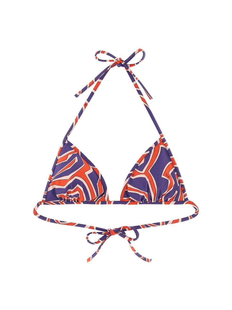 pucci maze print triangle bikini top