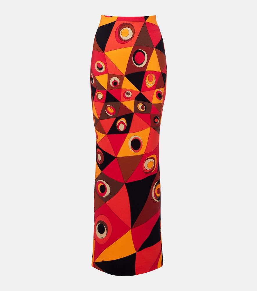 pucci occhi jersey maxi skirt