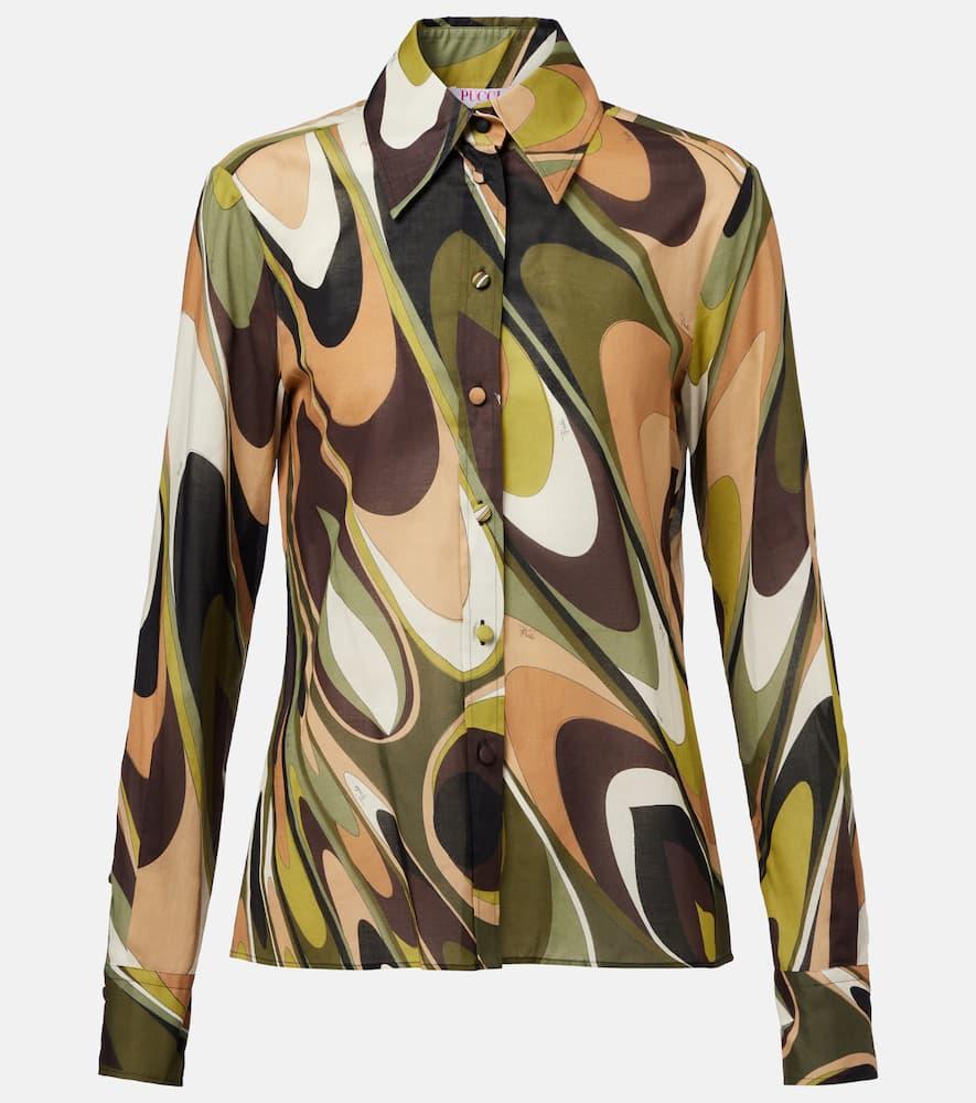 pucci onde cotton muslin shirt