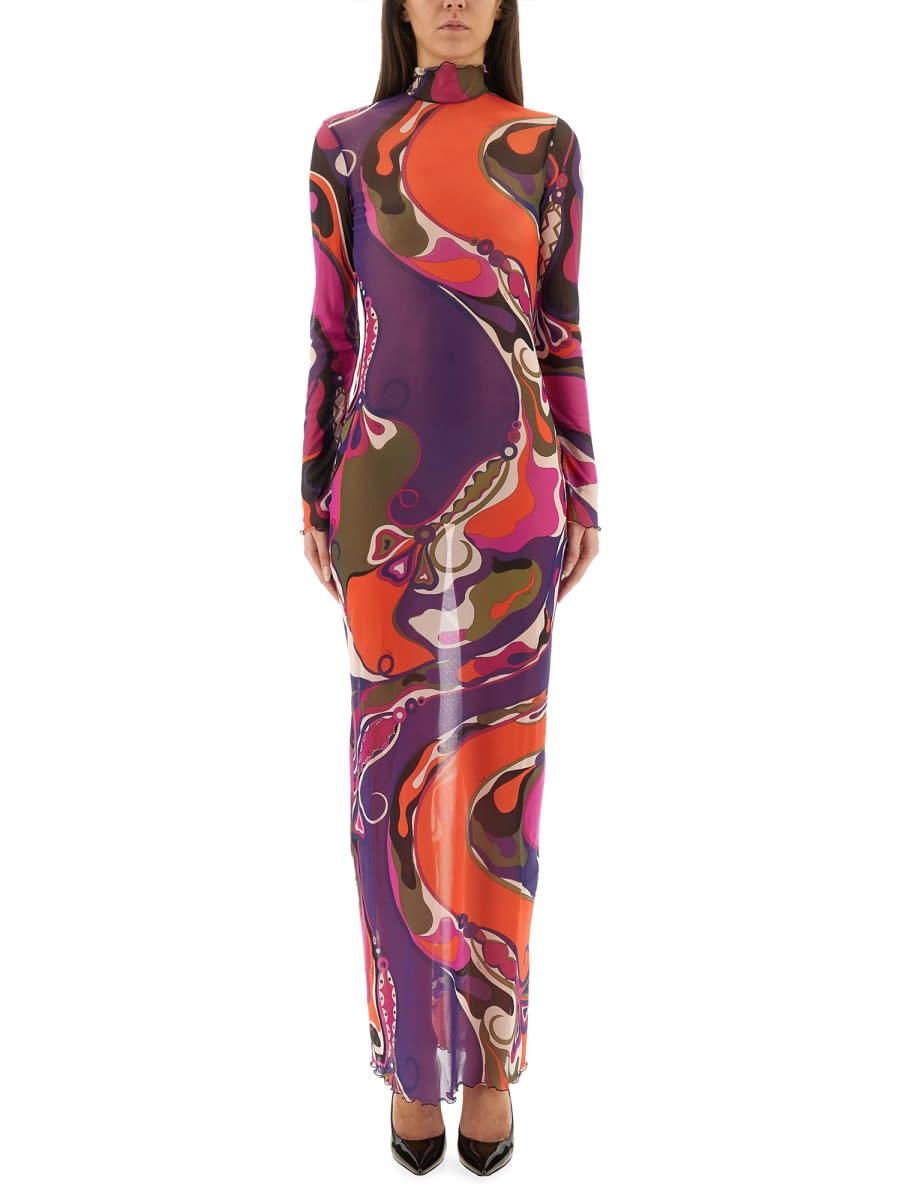 pucci orchid print dress