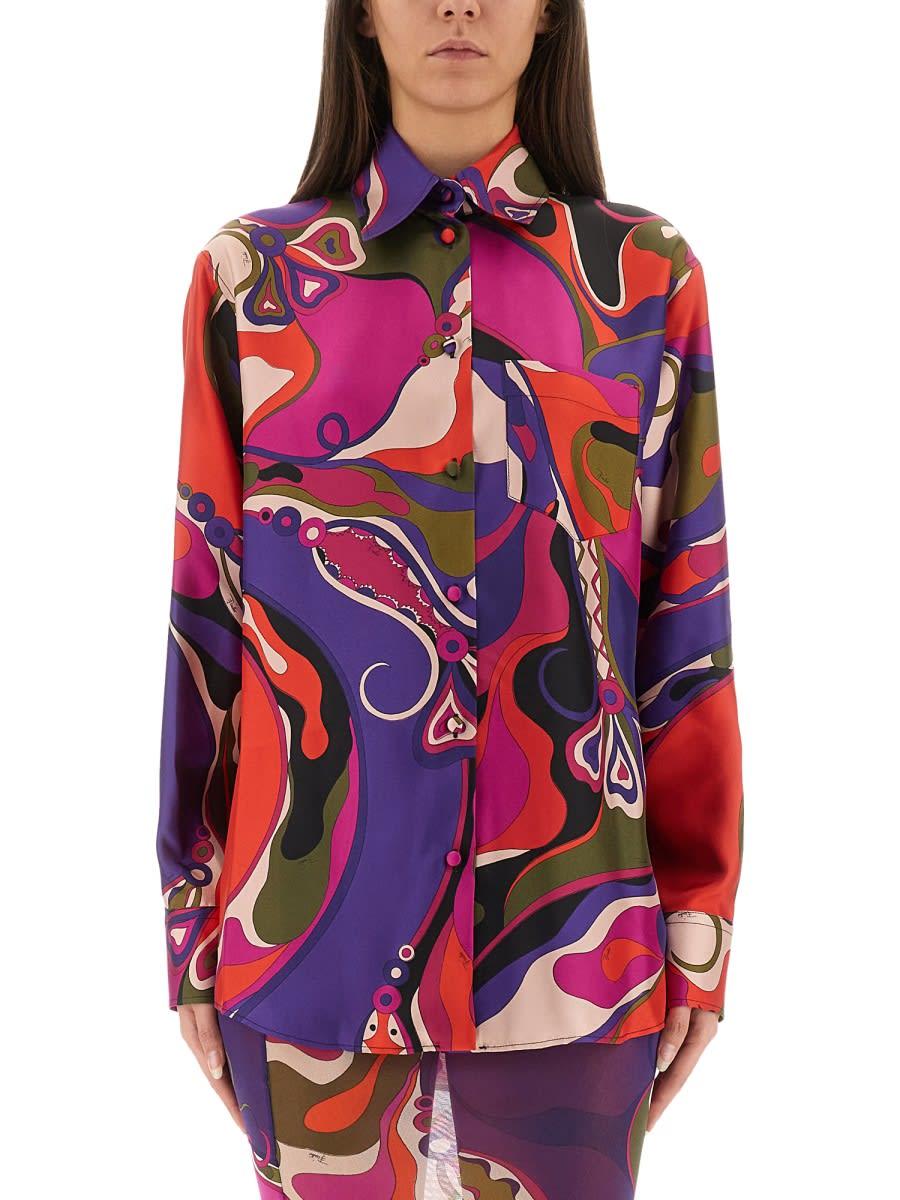 pucci orchid print shirt