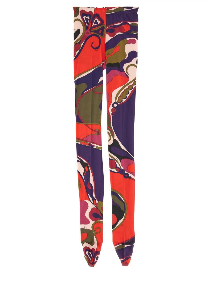 pucci orchid print tights