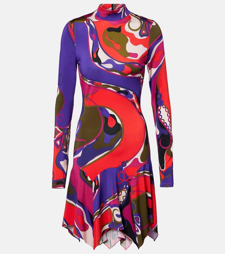 pucci orchidee jersey minidress