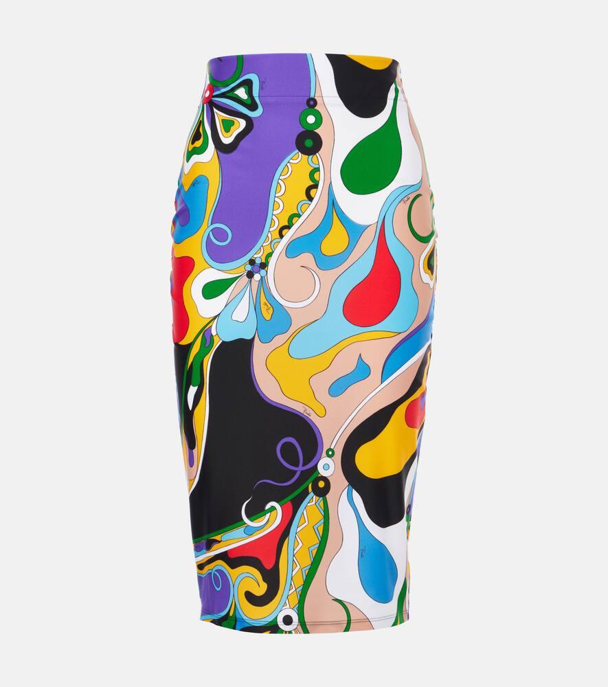 pucci orchidee pencil skirt