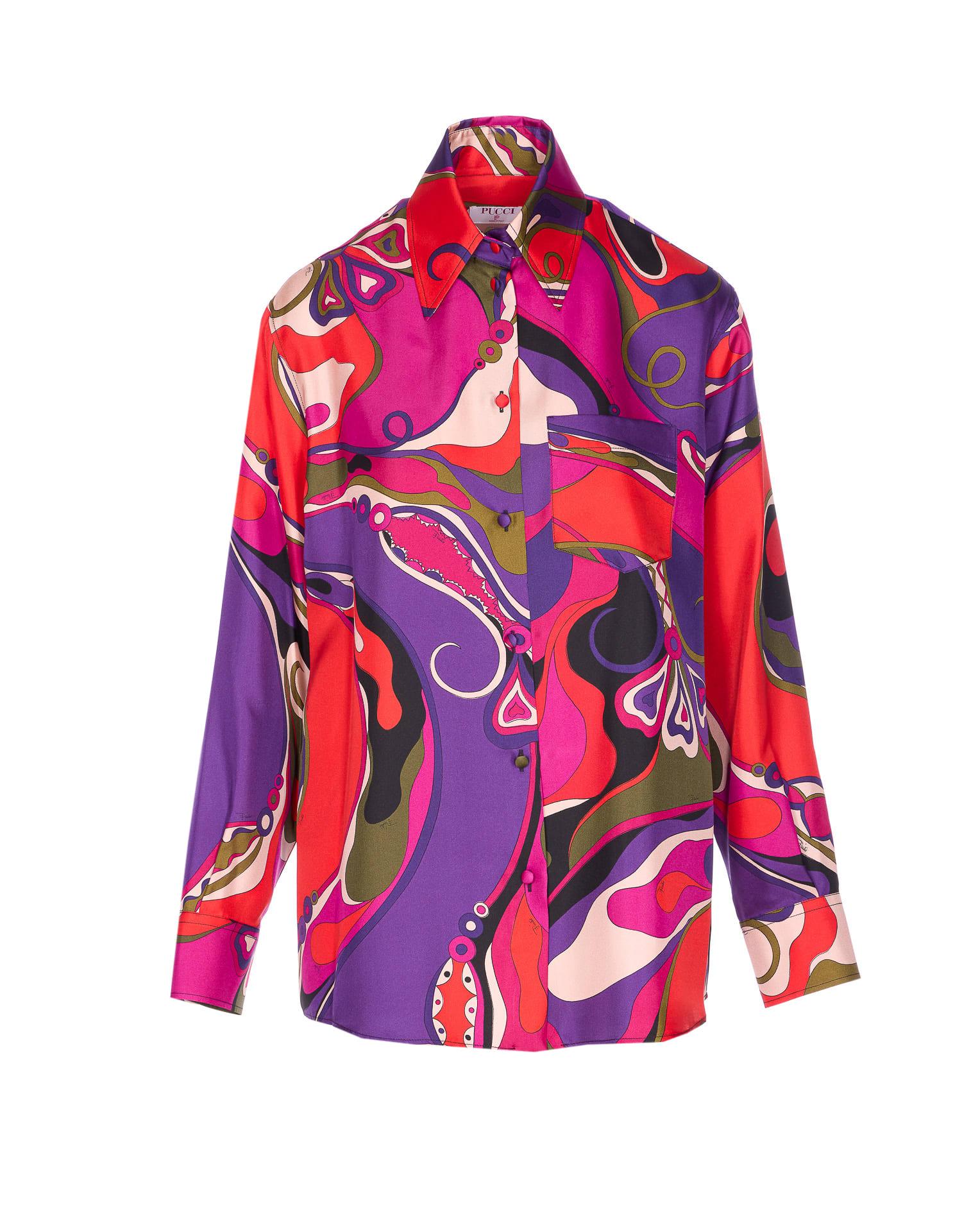 pucci orchidee print shirt