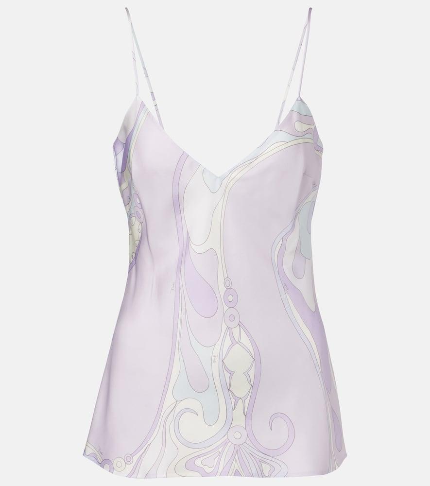 pucci orchidee silk satin camisole