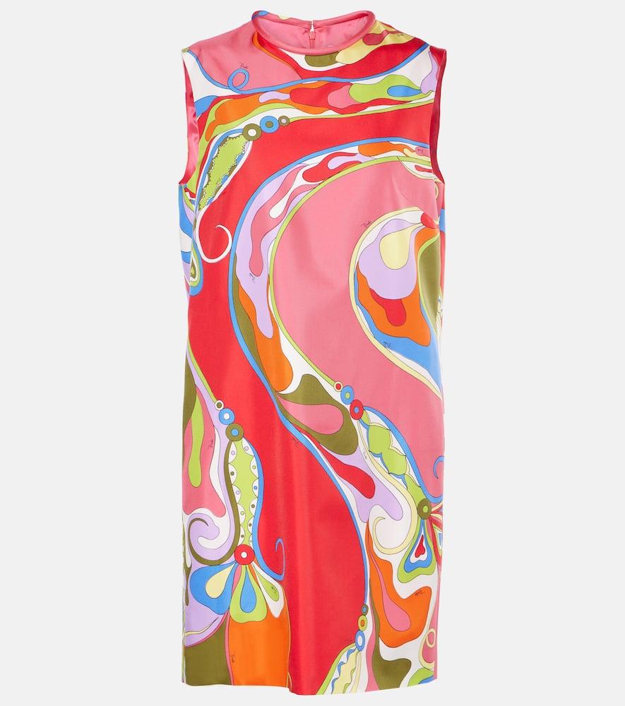 pucci orchidee silk twill minidress