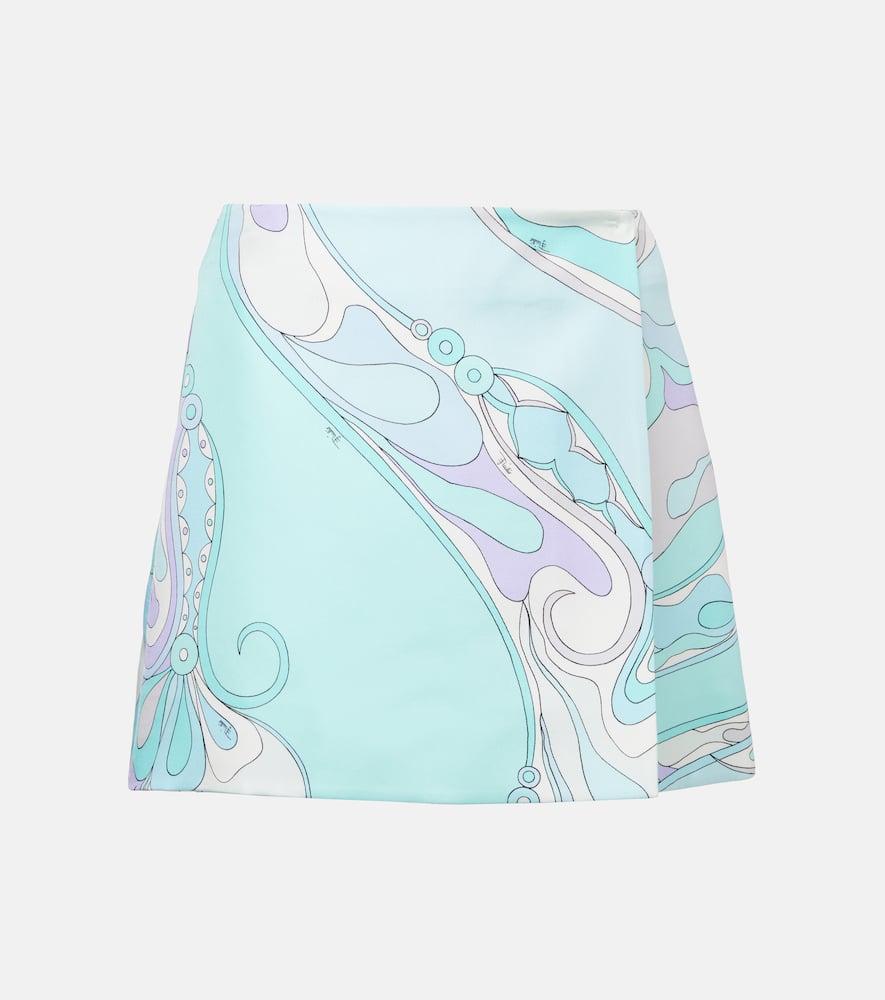 pucci orchidee silk twill miniskirt