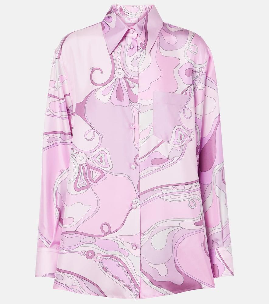 pucci orchidee silk twill shirt