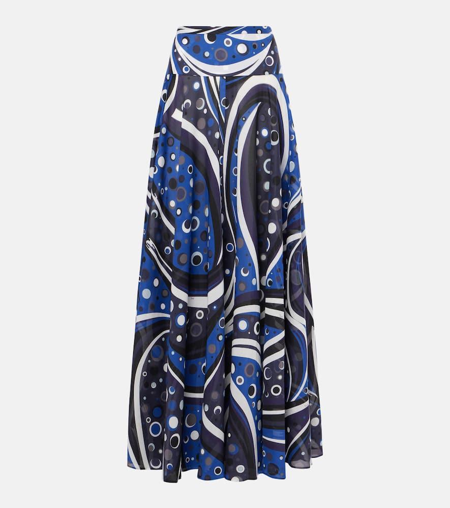 pucci printed cotton muslin maxi skirt