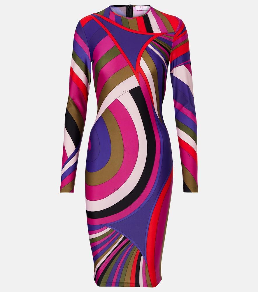pucci printed jersey minidress