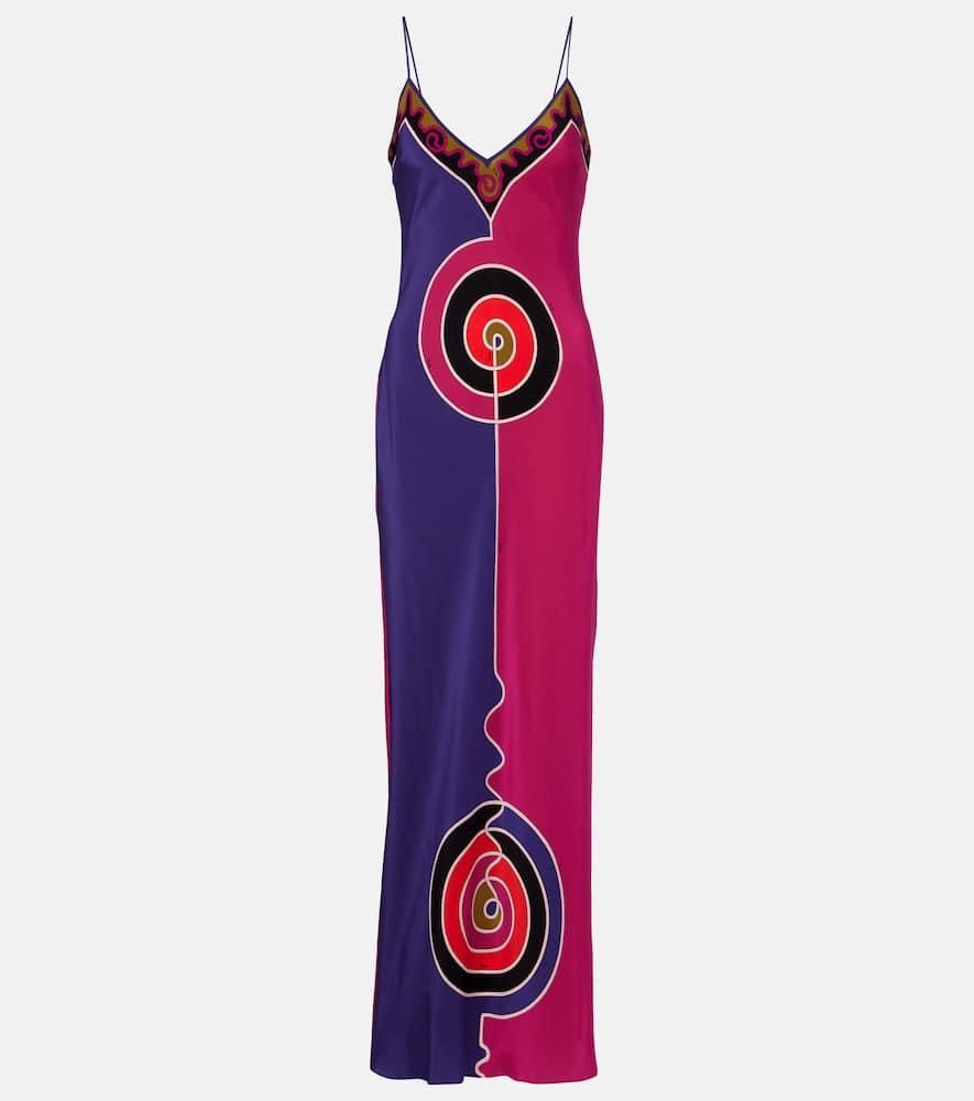 pucci printed silk crêpe de chine maxi dress