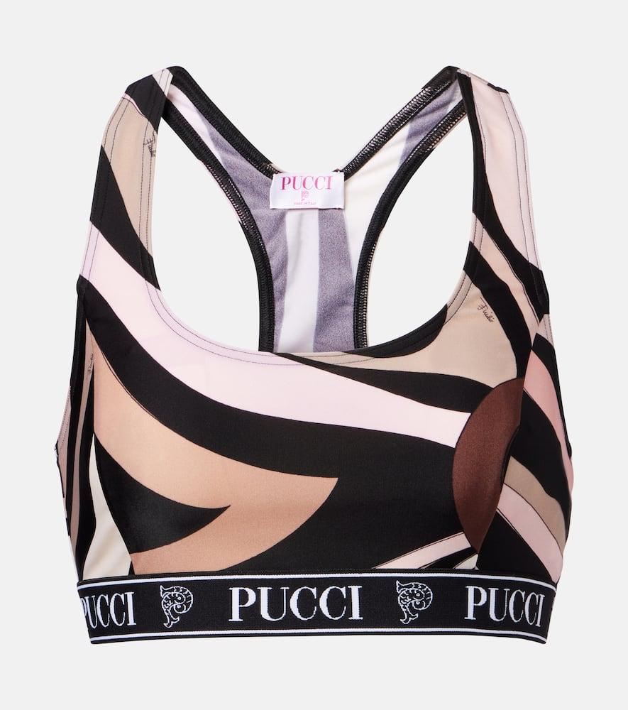 pucci printed sports bra