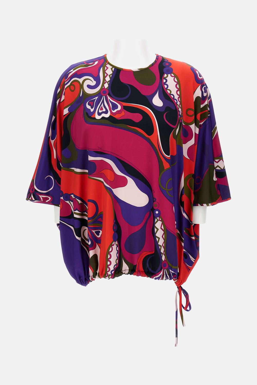 pucci satin jersey blouse