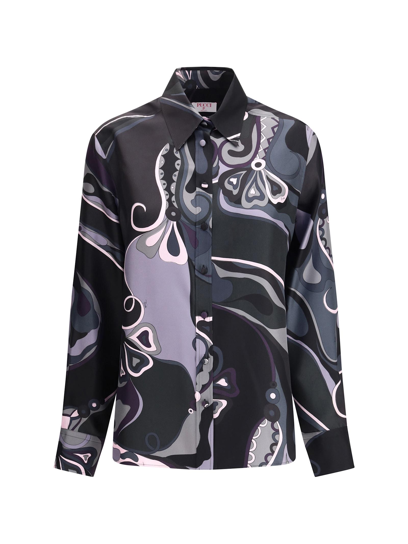 pucci silk shirt with abstract print