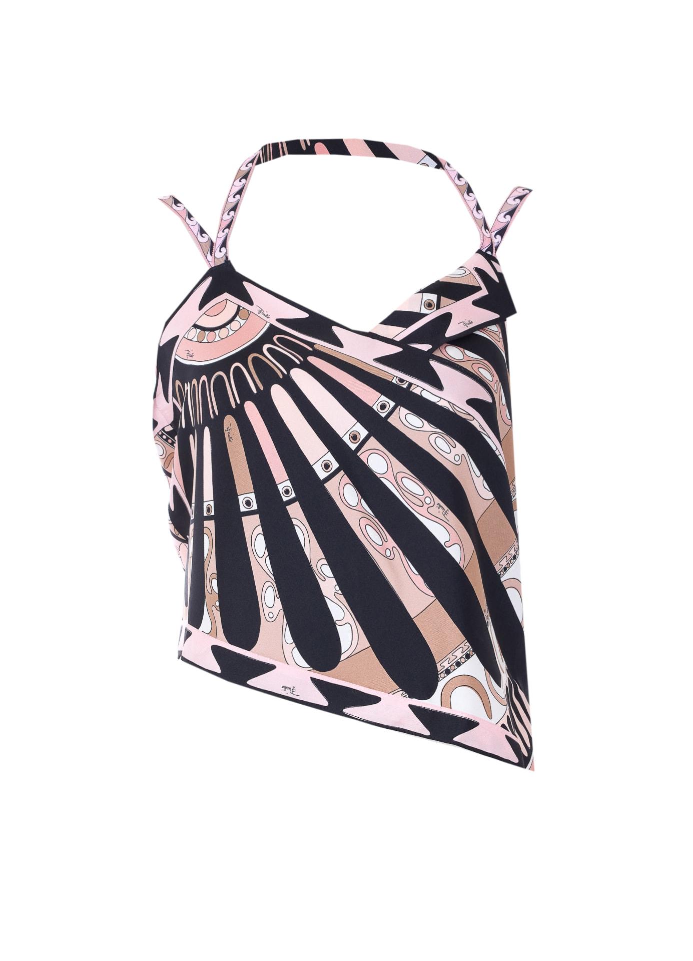 pucci soleil print cropped top