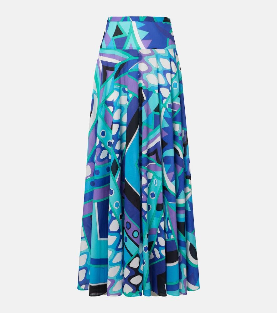 pucci vivara cotton maxi skirt
