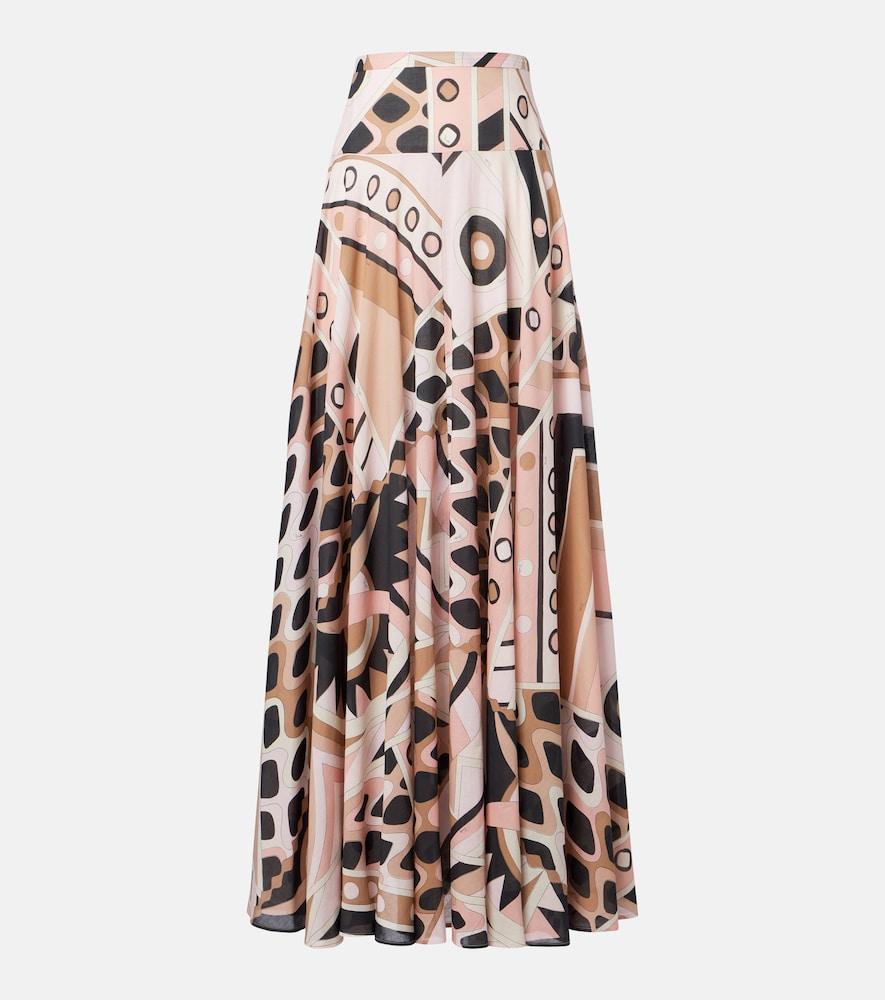 pucci vivara cotton muslin maxi skirt