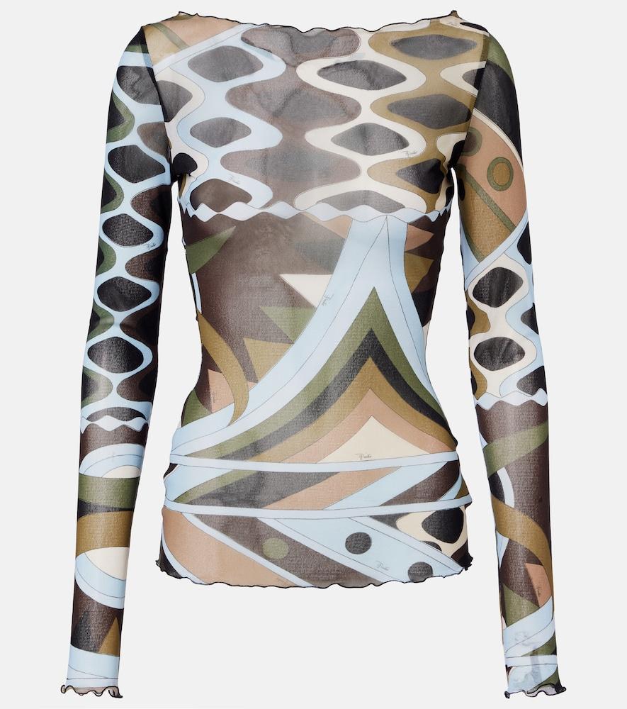 pucci vivara sheer tulle top