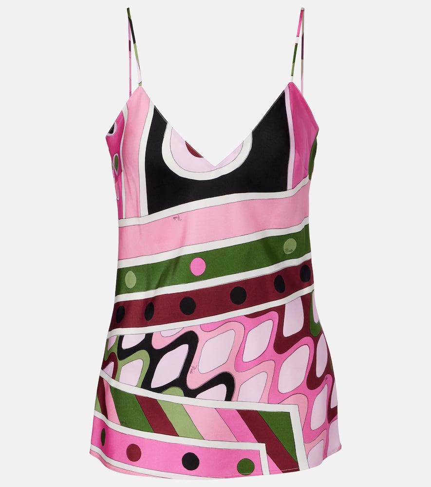 pucci vivara silk satin top