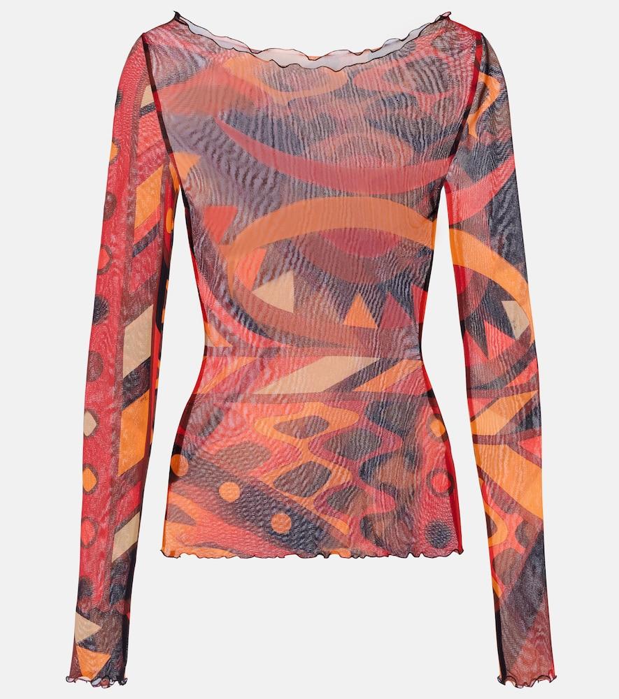 pucci vivara tulle crop top