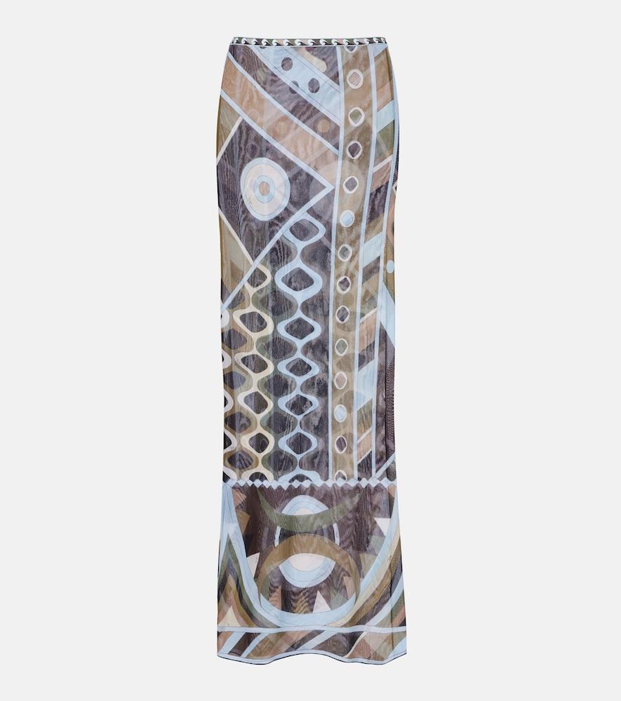 pucci vivara tulle maxi skirt