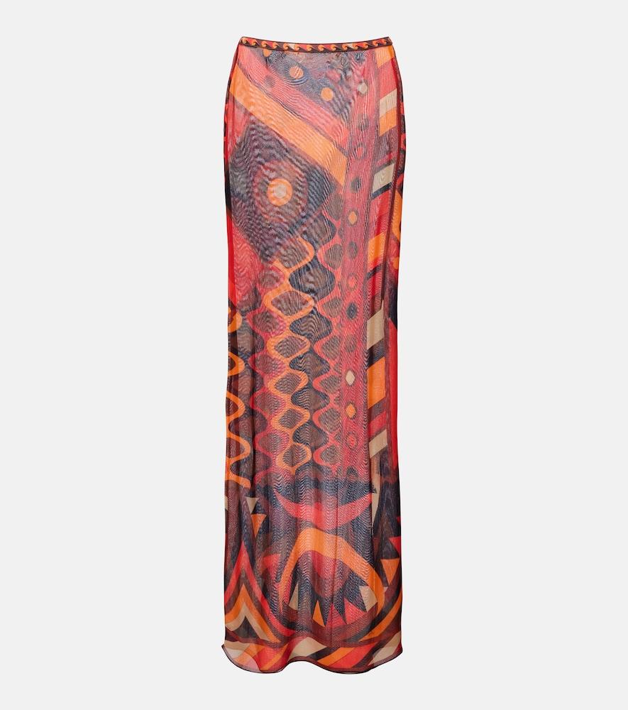 pucci vivara tulle maxi skirt