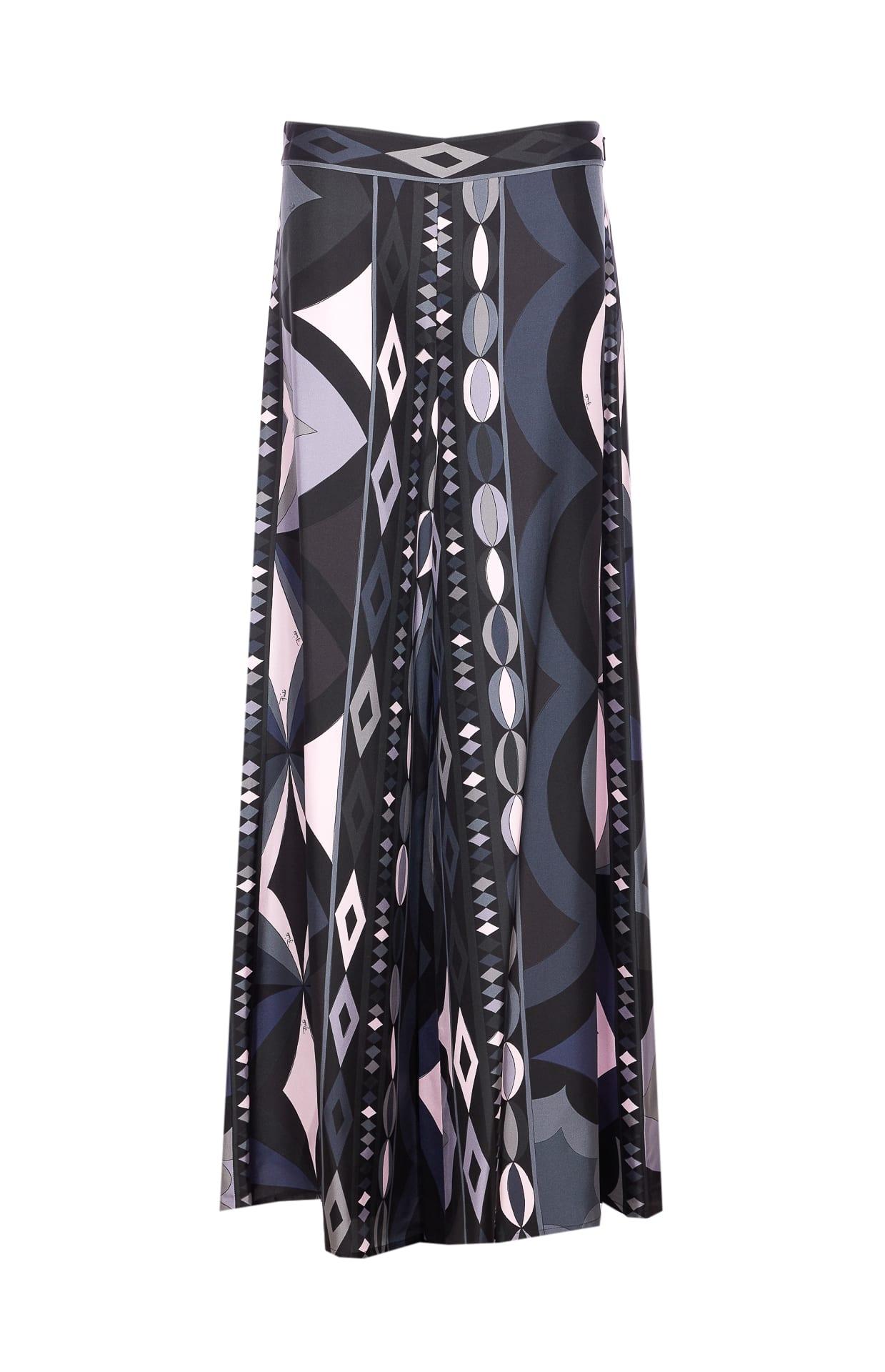pucci wide pants pesci print