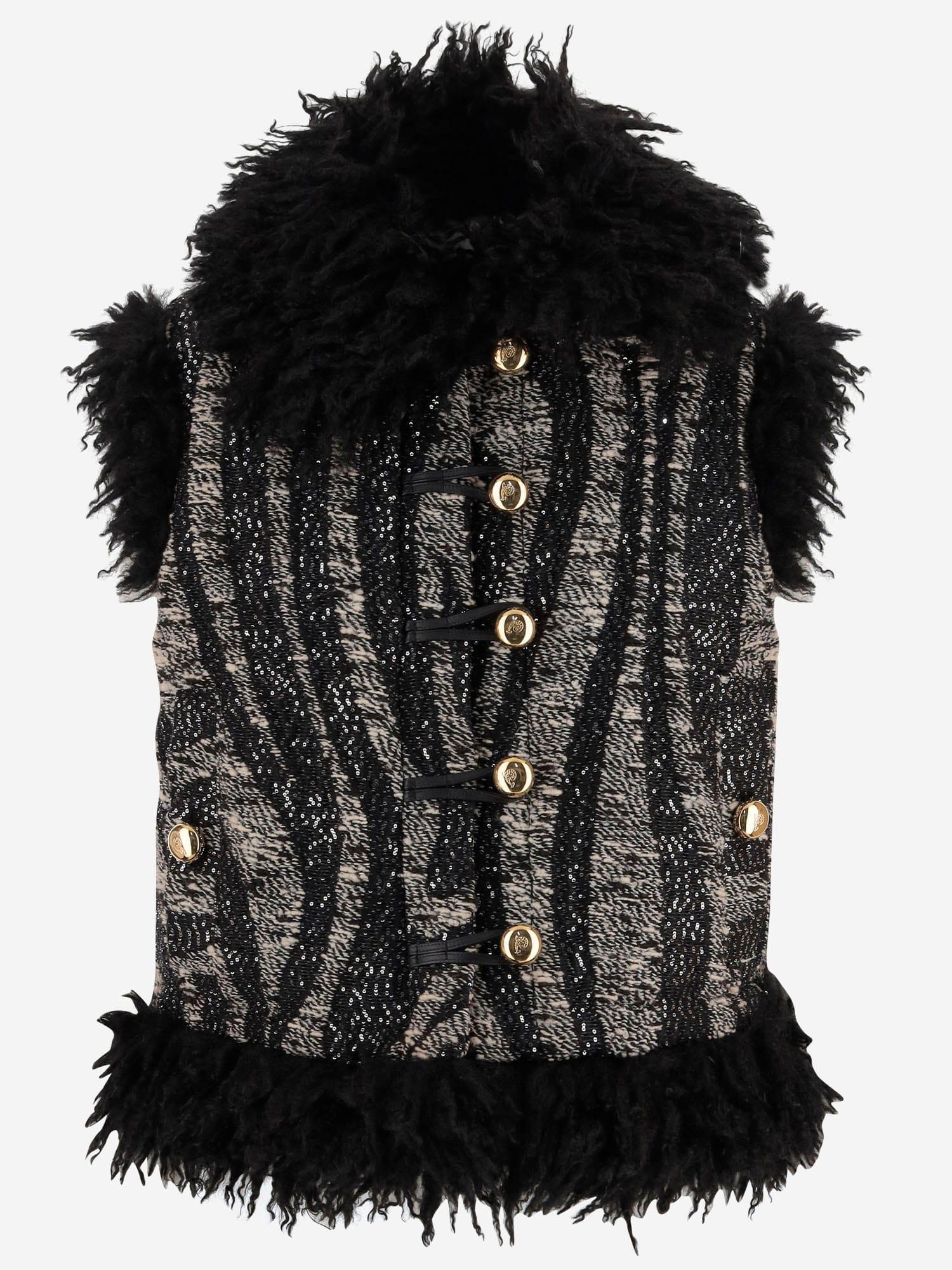 pucci wool blend vest with abstract print