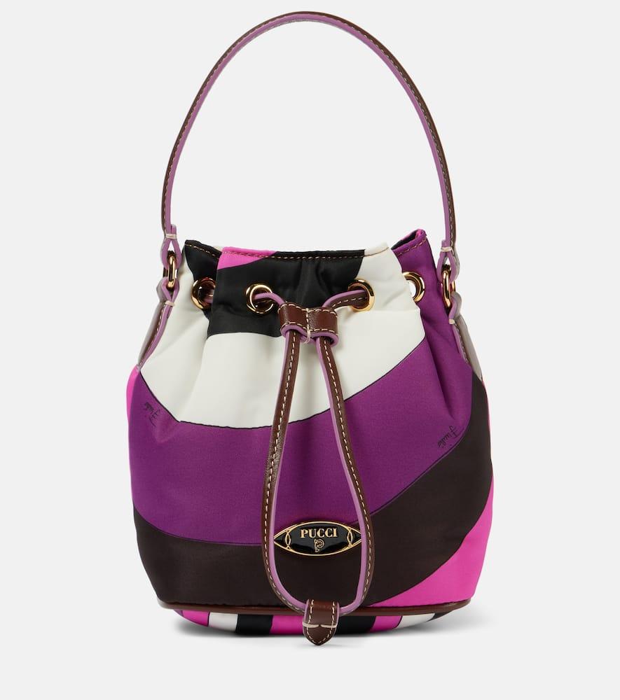 pucci yummy iride canvas bucket bag