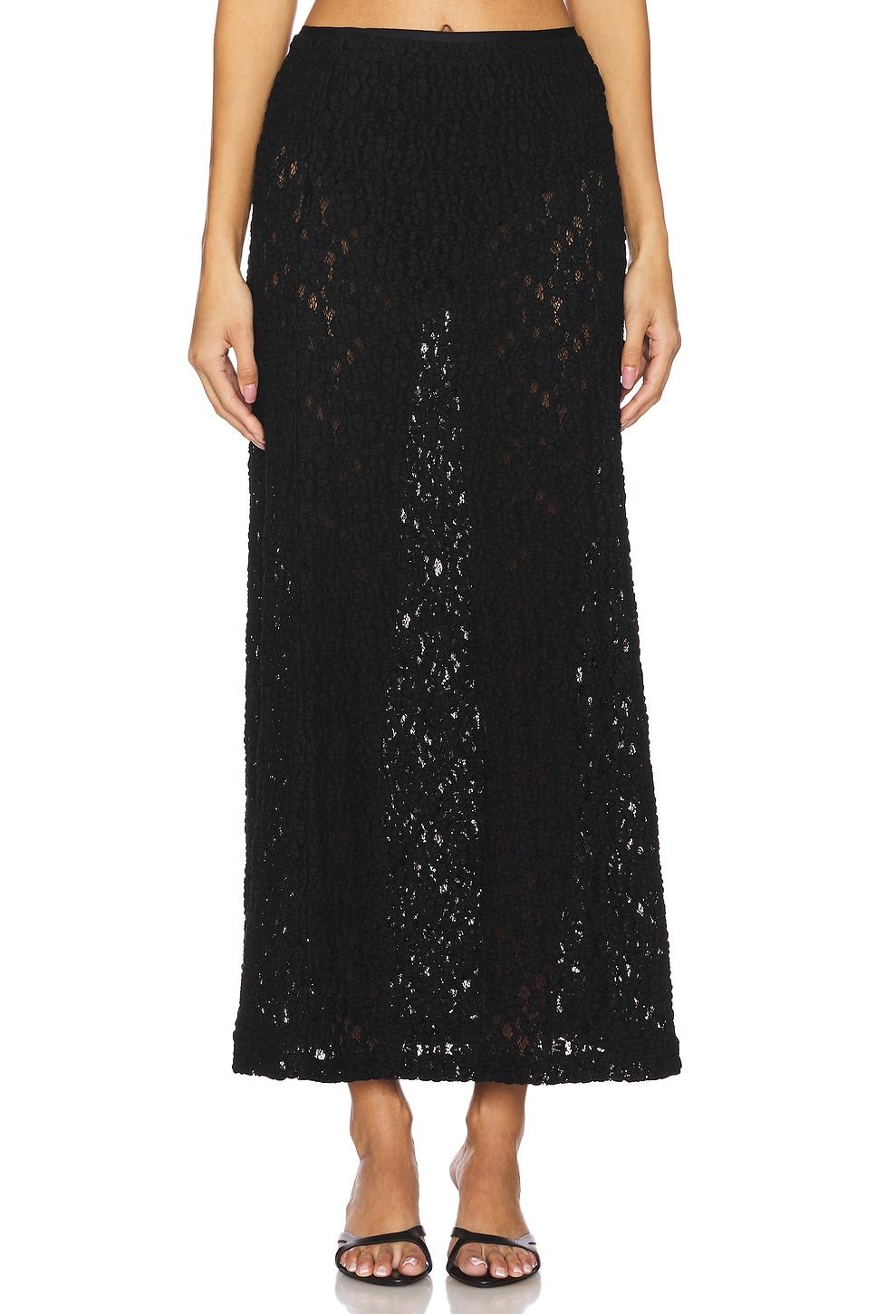 puckered lace skirt