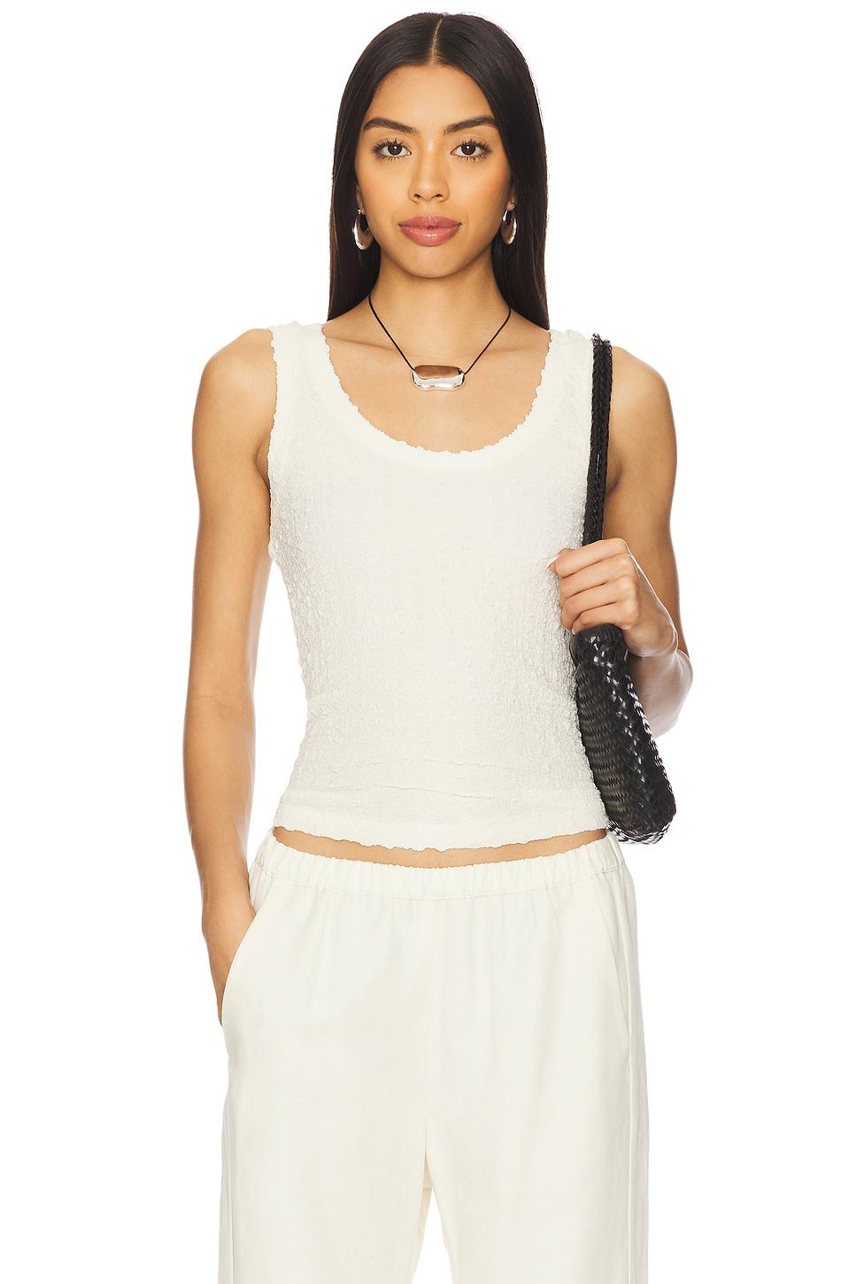 puckered tank top