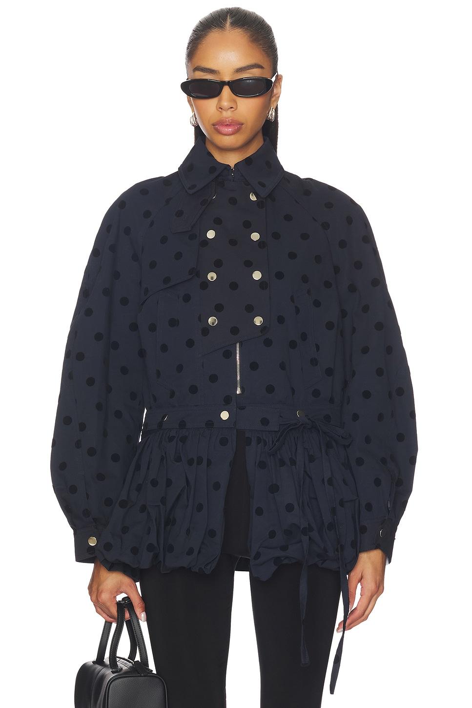 puff skirt buttoned double jacket